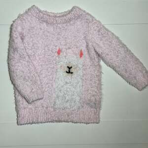 Cat & Jack Toddler Girls Llama Sweater Size 2T